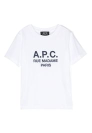 A.P.C. KIDS logo-print cotton T-shirt - Bianco