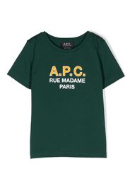 A.P.C. KIDS logo-print cotton T-Shirt - Verde