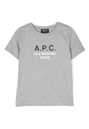 A.P.C. KIDS logo-print cotton T-shirt - Grigio