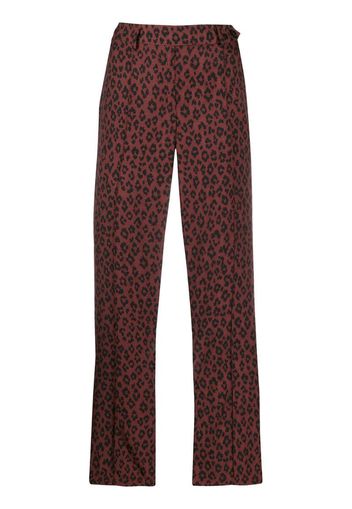 cropped leopard print trousers