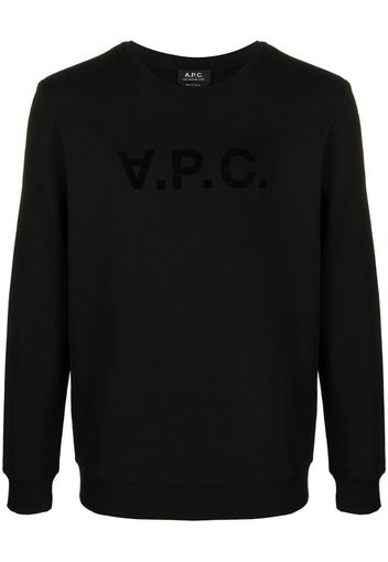 logo-print crew neck sweatshirt