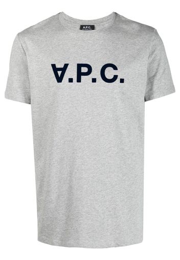 A.P.C. T-shirt con stampa - Grigio