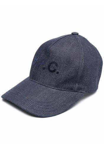 A.P.C. Cappello da baseball con stampa - Blu
