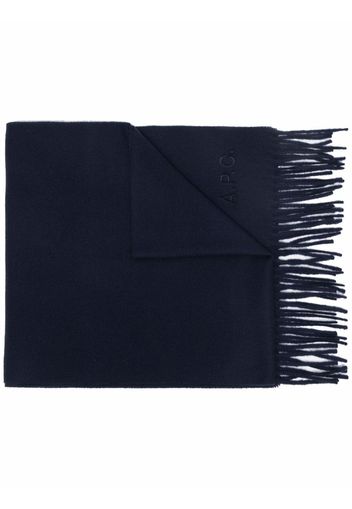 A.P.C. Ambroise wool scarf - Blu