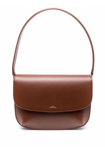 A.P.C. Borsa a spalla Sarah in pelle - Marrone