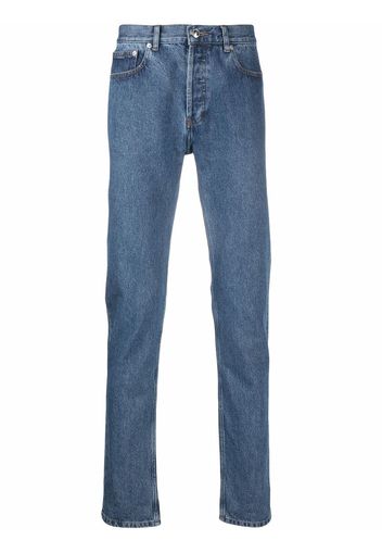 A.P.C. low-rise straight-leg jeanas - Blu