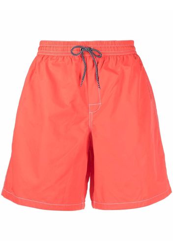 A.P.C. logo-embroidered swimming shorts - Arancione