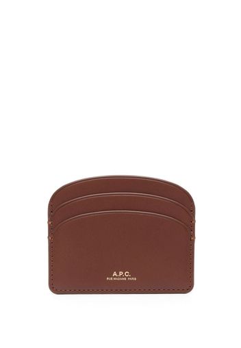 A.P.C. Portacarte con stampa - Marrone