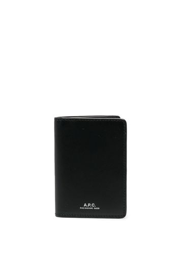 A.P.C. Stefan leather card colder - Nero