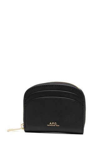 A.P.C. logo-print zip-fastening purse - Nero