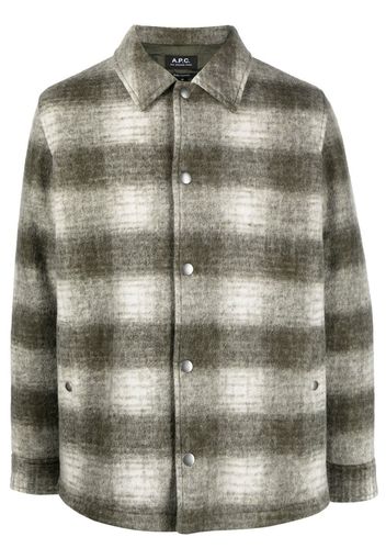 A.P.C. Alan check-pattern overshirt - Verde