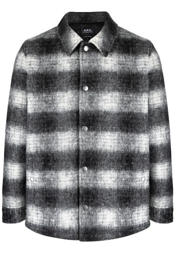 A.P.C. Alan check-pattern overshirt - Nero