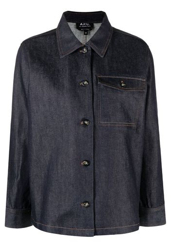 A.P.C. denim button-up jacket - Blu