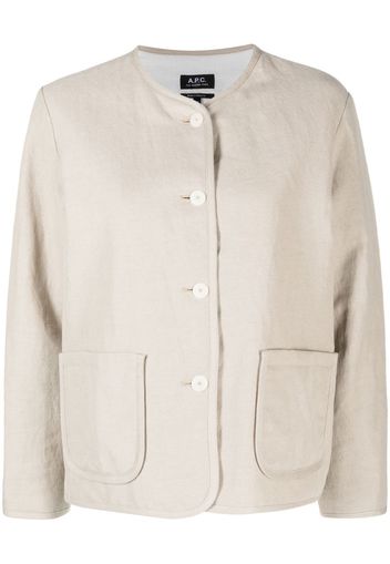 A.P.C. single-breasted lightweight jacket - Toni neutri