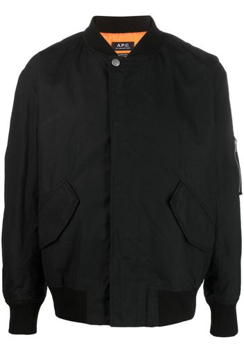 A.P.C. zip-pocket cotton bomber jacket - Nero