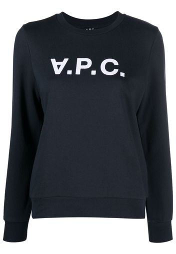 A.P.C. VPC logo-print cotton sweatshirt - Blu