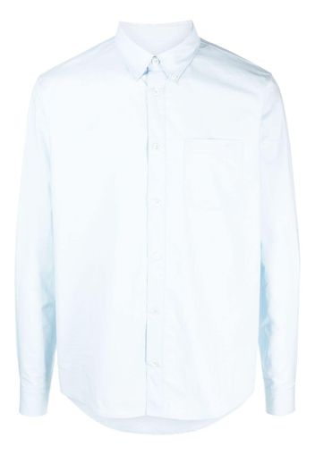 A.P.C. button-down cotton shirt - Blu