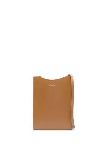 A.P.C. Jamie logo-print crossbody bag - Marrone