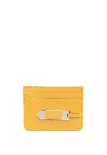 A.P.C. Charlotte logo-print cardholder - Giallo