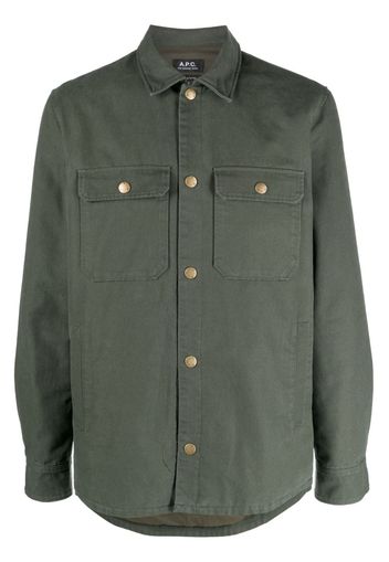 A.P.C. press-stud fastening shirt jacket - Verde