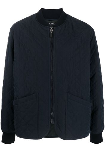 A.P.C. quilted bomber jacket - Blu