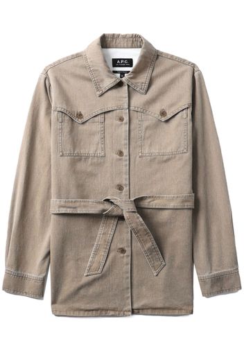 A.P.C. Joann belted denim jacket - Toni neutri