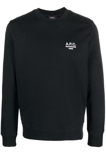 A.P.C. Felpa con ricamo - Nero