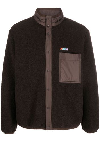 A.P.C. logo-patch wool-blend jacket - Marrone