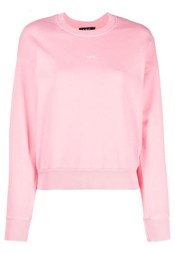 A.P.C. Steve logo-print sweatshirt - Rosa