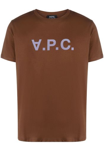 A.P.C. T-shirt VPC con logo - Marrone