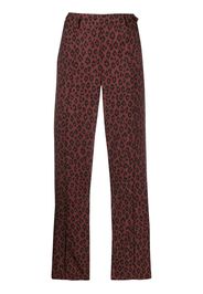 cropped leopard print trousers