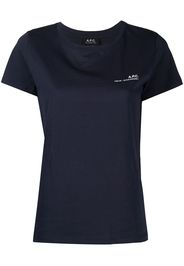 A.P.C. T-shirt con stampa - Blu