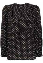 A.P.C. Blusa Maylis con stampa - Nero