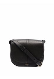 A.P.C. Borsa a tracolla in pelle con battente - Nero