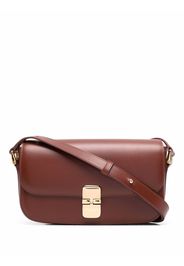 A.P.C. Grace foldover crossbody bag - Marrone