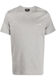 A.P.C. logo-print cotton T-shirt - Grigio