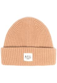 A.P.C. ribbed-knit beanie - Marrone