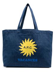 A.P.C. Vacances-print tote bag - Blu