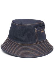 A.P.C. contrast stitching bucket hat - Blu