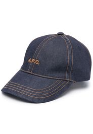 A.P.C. embroidered logo cap - Blu