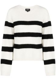 A.P.C. striped crew-neck jumper - Bianco