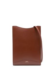 A.P.C. Jamie logo-stamp leather bag - Marrone