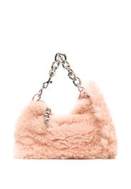 APEDE MOD faux-shearling shoulder bag - Rosa