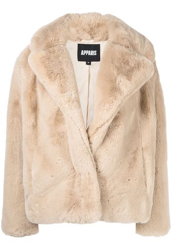 Apparis oversize faux-fur coat - Toni neutri