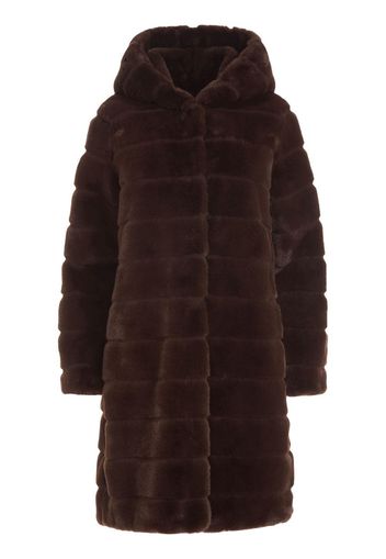 Apparis faux-fur hooded coat - Marrone