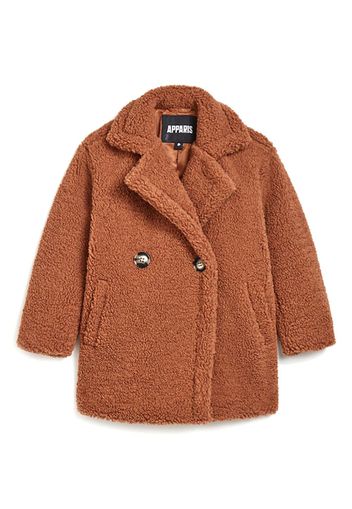 Apparis Cappotto Anouk in finto shearling doppiopetto - Marrone