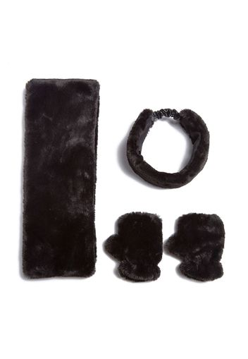 Apparis Abby faux-fur scarf set - Nero