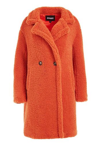 Apparis faux-shearling double-breasted coat - Arancione