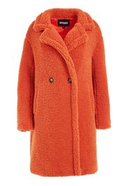 Apparis faux-shearling double-breasted coat - Arancione