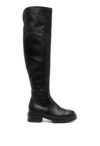 Aquazzura Whitney knee-high leather boots - Nero